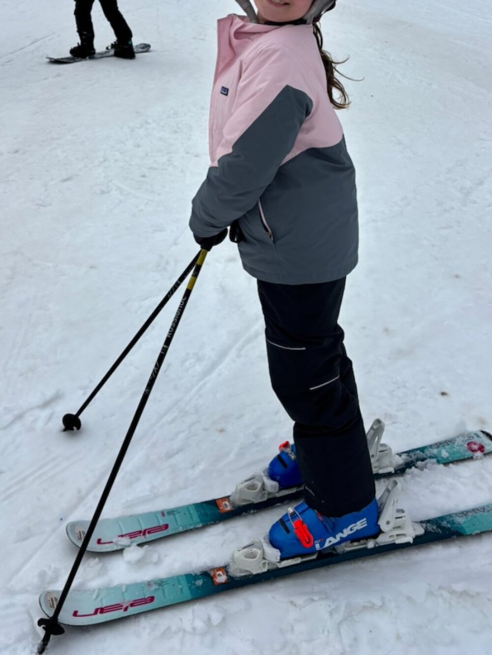 Patagonia Powder Town Insulated Ski Jacket Girls Kids Peaceful Pink Size Medium - Picture 3 of 8